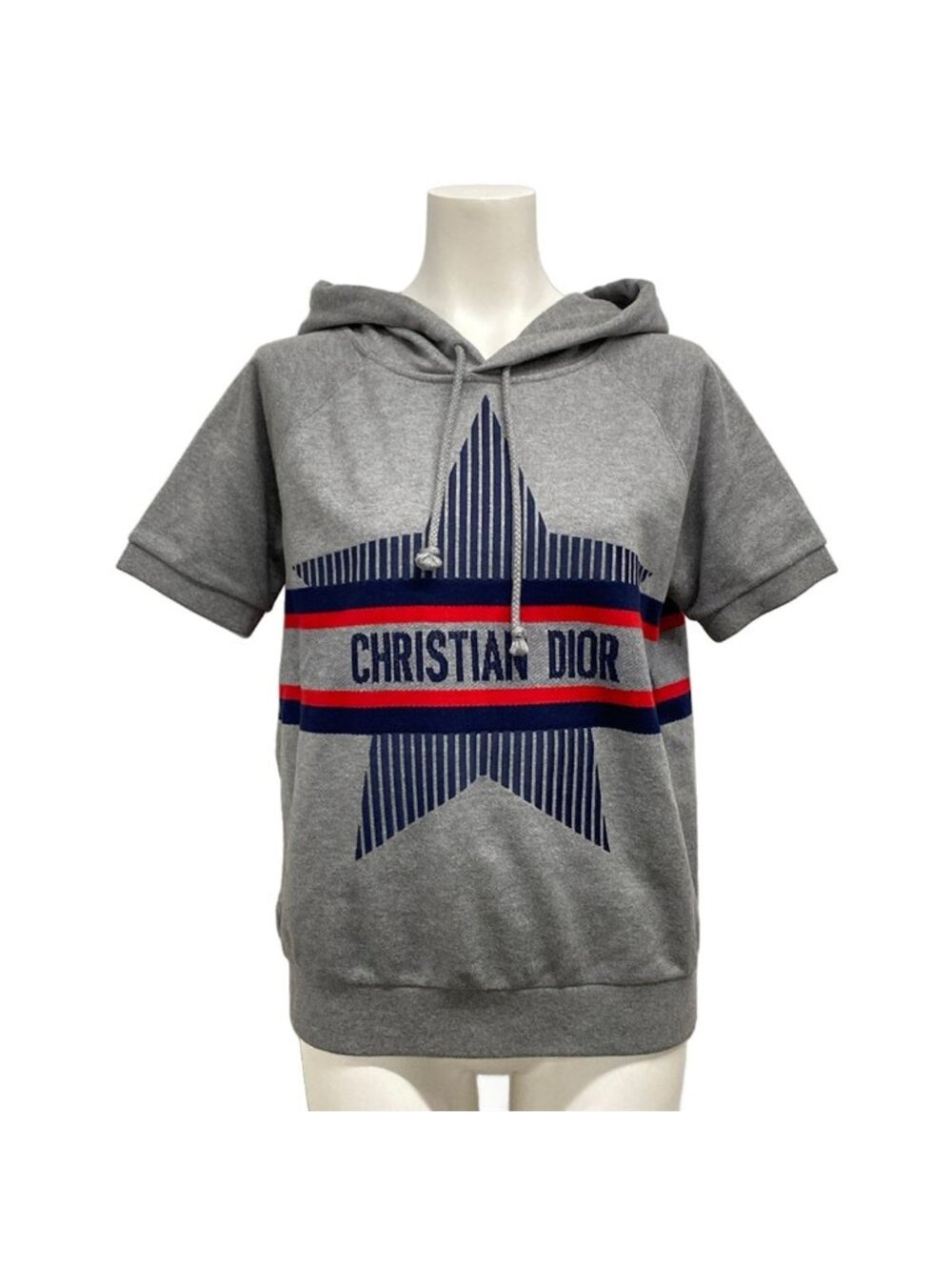 Dior Hoodie 143 S 06 a Gray Red Dark Navy Cotton XS